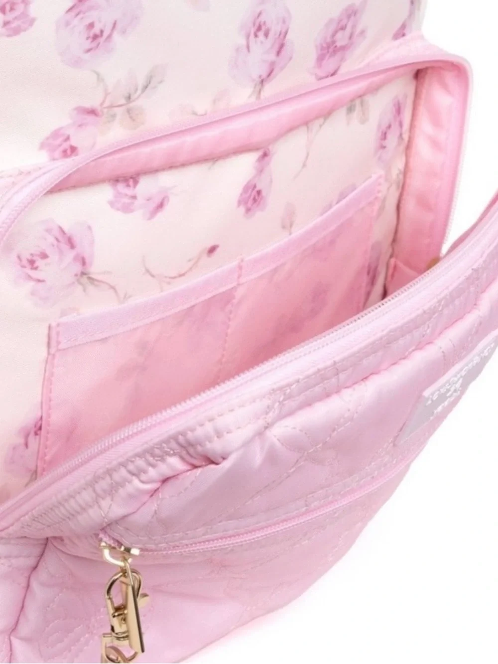 Pink Floral Kids Backpack - Soft Pink Floral Pattern